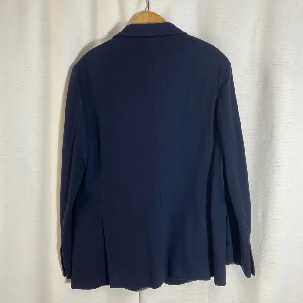 Massimo Dutti Men's Navy Blazer Size 48